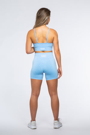 Seamless Active signature Crop Top Blue