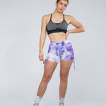 Active Scrunch Bum Printed Tye Dye Shorts