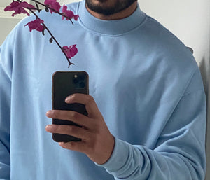 High Neck Foundation Sweatshirt Blue